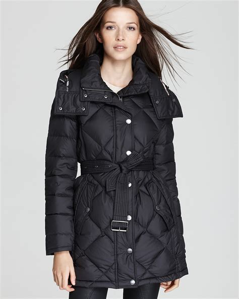 Burberry Brit Eddingly Long Belted Puffer Down Coat Women